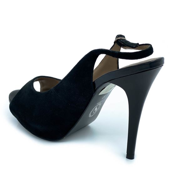 Босоножки Cover черные замшевые - фото 3, 