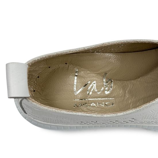 Кеды LAB MILANO белые кожаные - фото 7, G352634 LAB BIANCO