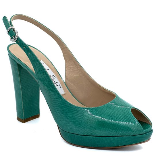 Босоножки Left&amp;Right зеленые из лакированной кожи - фото 2, 