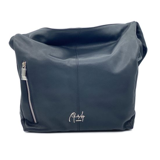 Сумка Renato Angi черная кожаная с крупной цепью - фото 1, 