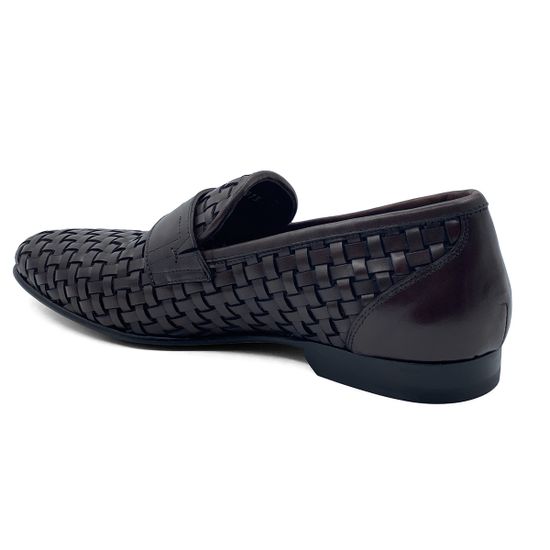 Лоферы Mario Bruni коричневые кожаные плетеные - фото 3, 62893 MB MORO