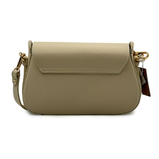 Сумка кросс-боди Di Gregorio бежевая кожаная - фото 3, 8973 DG BEIGE