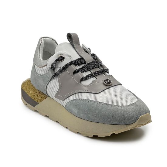 Кроссовки женские NILA NILA кожа/замша белая/серая - фото 2, NO6744 NIL GRIGIO