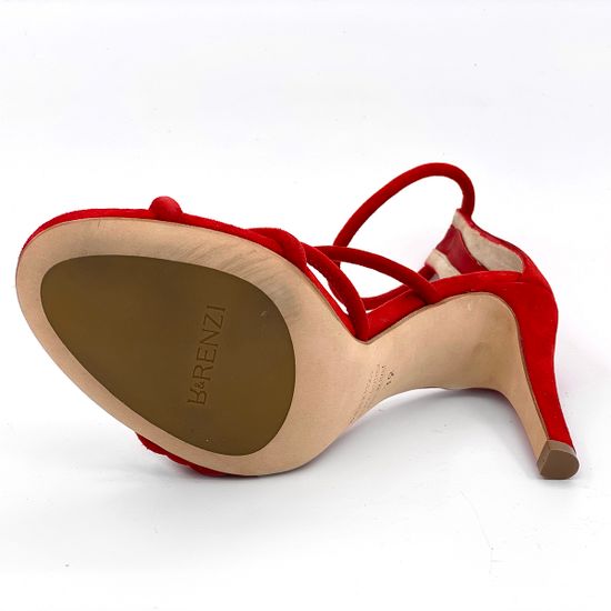 Босоножки Renzi красные замшевые - фото 4, 483001B RZ
