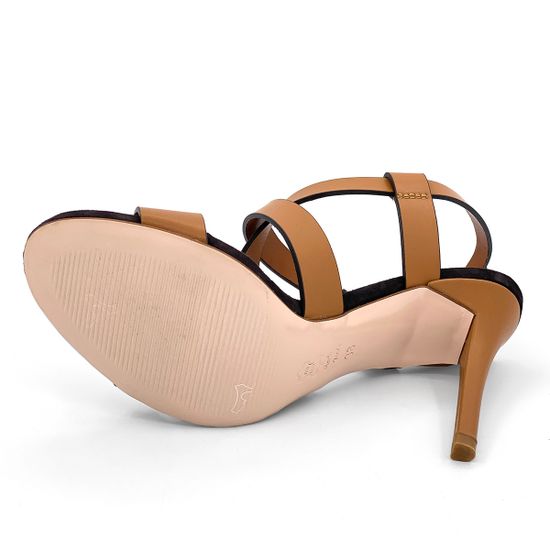 Босоножки Tiffi черно-рыжые кожаные - фото 4, 510/90 TI