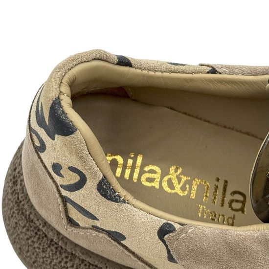 Полуботинки NILA&amp;NILA бежевые замшевые &quot;леопард&quot; - фото 6, NO9008 NIL BEIGE