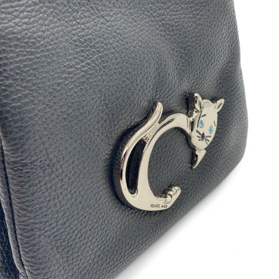 Сумка Renato Angi черная кожаная &quot;кошка&quot; - фото 4, 