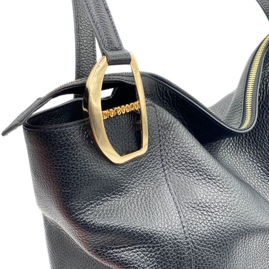 Сумка Di Gregorio черная кожаная - фото 4, 