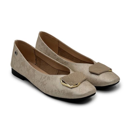 Балетки TUFFONI бежевые кожаные - фото 8, 2425015LL TUF BEIGE