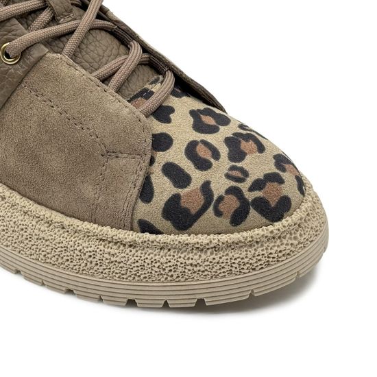 Полуботинки NILA&amp;NILA бежевые кожа/замша &quot;леопард&quot; - фото 6, NO9006 NIL BEIGE