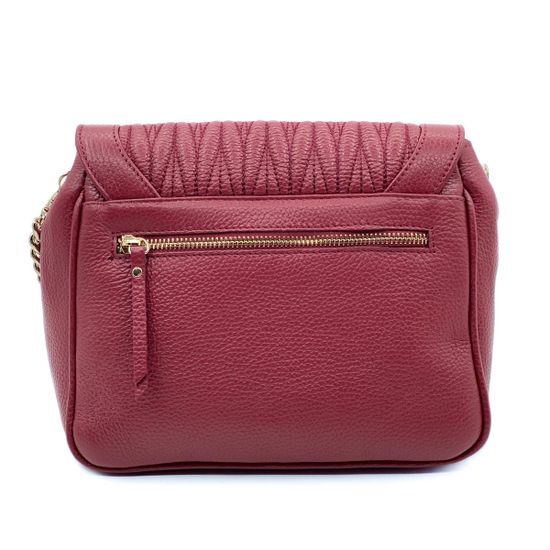 Сумка Marina Creazioni бордовая кожаная - фото 3, B5608 MC BORDO