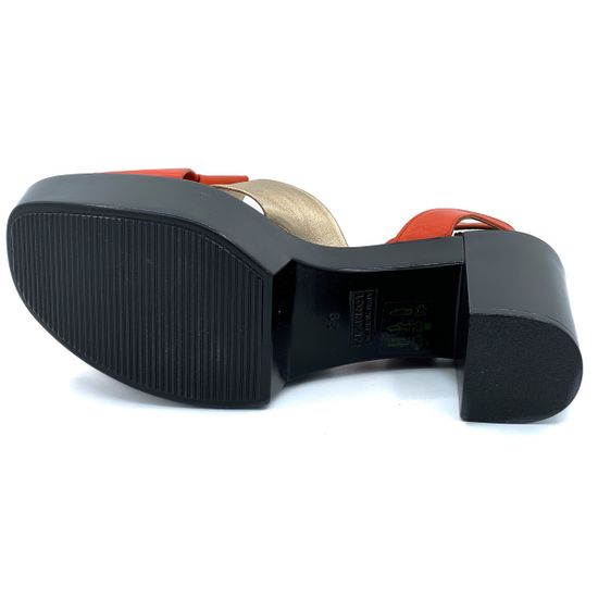 Босоножки Jeannot красные кожаные - фото 4, 