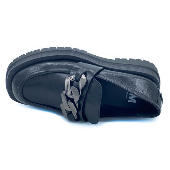 Лоферы 7AM черные кожаные - фото 5, AM21911 7AM NERO