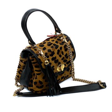 Сумка Marino Orlandi чёрно-рыжая пони - фото 2, 4869 MO LEO BEIGE