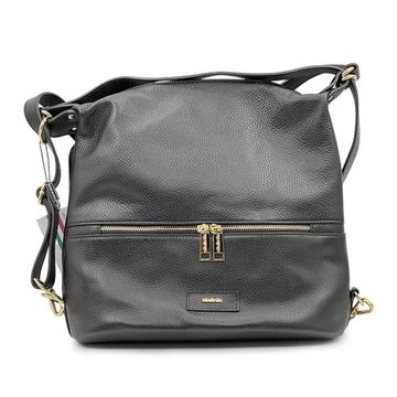 Сумка-рюкзак NILA&amp;NILA черная кожаная - фото 1, BNN7031 NIL NERO