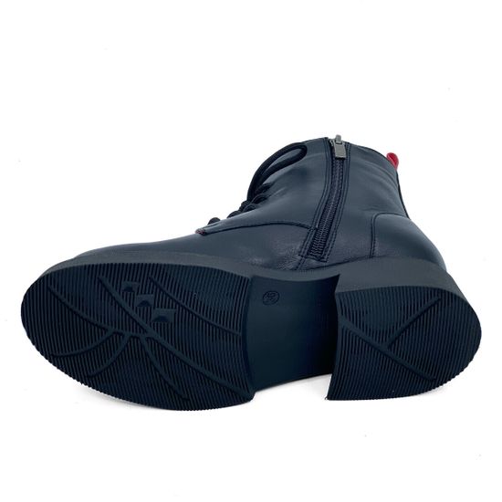 Ботинки CVCover черно-красные кожаные на байке - фото 4, 25119-1 COV