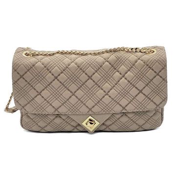 Сумка Marina Creazioni бежевая кожаная стеганая - фото 1, B6310 MC TRP265 BEIGE