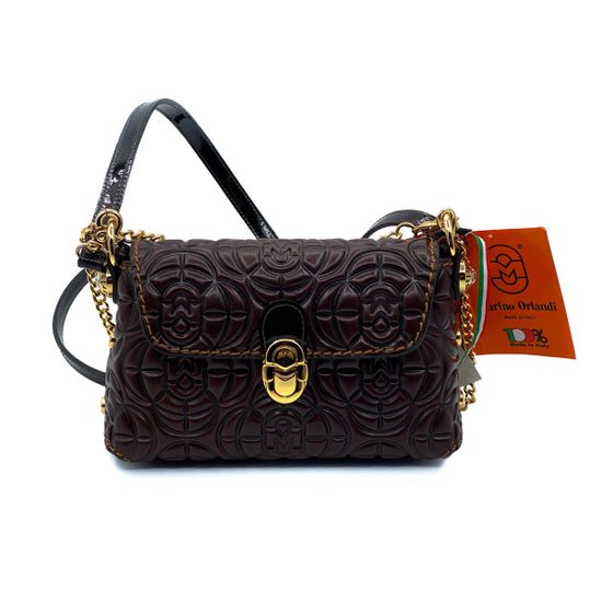 Сумка Marino Orlandi коричневая кожаная - фото 1, 