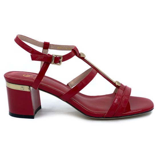 Босоножки Cover красные из лакированной кожи - фото 1, 