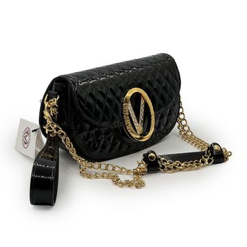 Сумка-клатч Valentino Orlandi черная из ламинированной кожи - фото 2, 7220 VO NERO