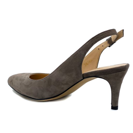 Туфли женские Cover с открытой пяткой замша серые - фото 3, 18014 COV GRIGIO