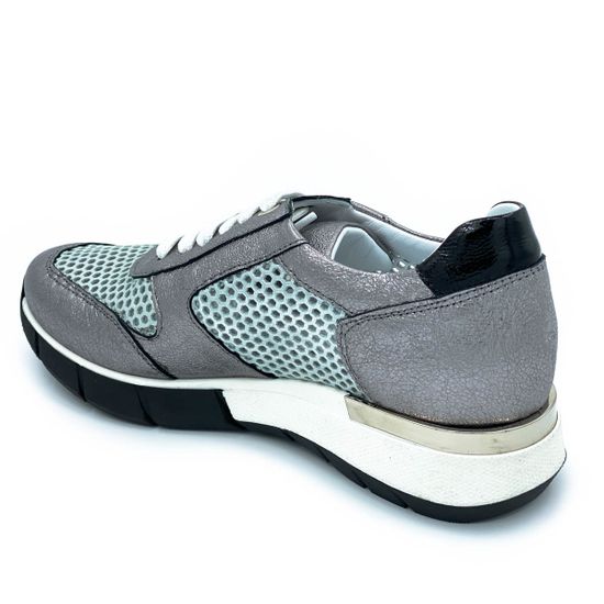 Кроссовки Donna Soft  изумрудно-серебряные кожаные - фото 3, DS0775 DS SILVER