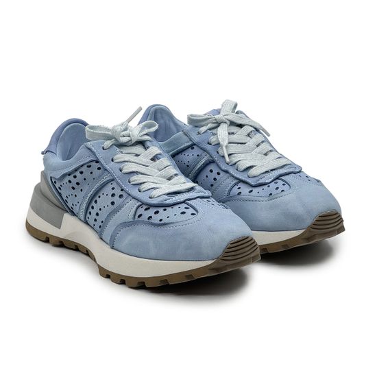 Кроссовки FRUIT голубые кожаные - фото 7, 9085 FR