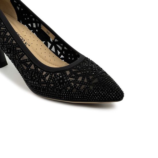 Туфли Francesco V черные кожаные гипюровые - фото 6, T152 FV NERO