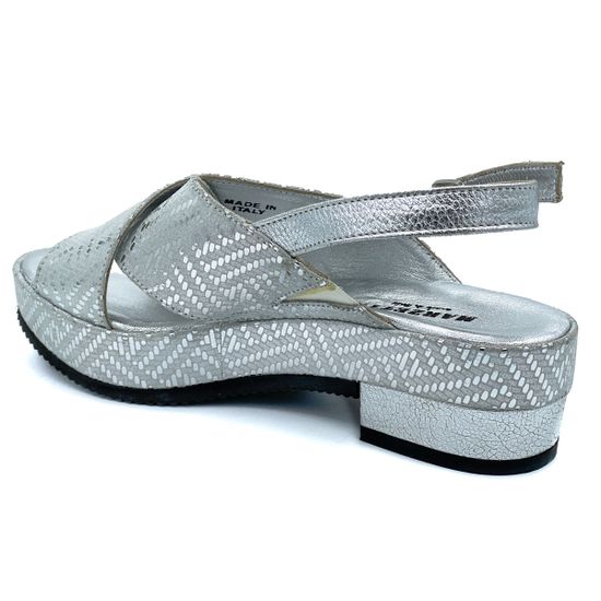 Босоножки Marzetti серебряные замшевые - фото 3, 