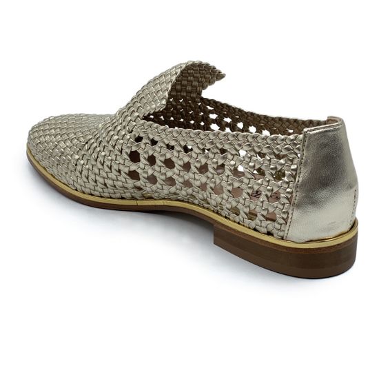 Туфли Ilasio Renzoni кожаные с перфорацией золотого цвета - фото 3, 