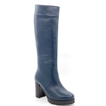 Сапоги Cover синие кожанные МЕХ - фото 2, 279-2 COV BLU