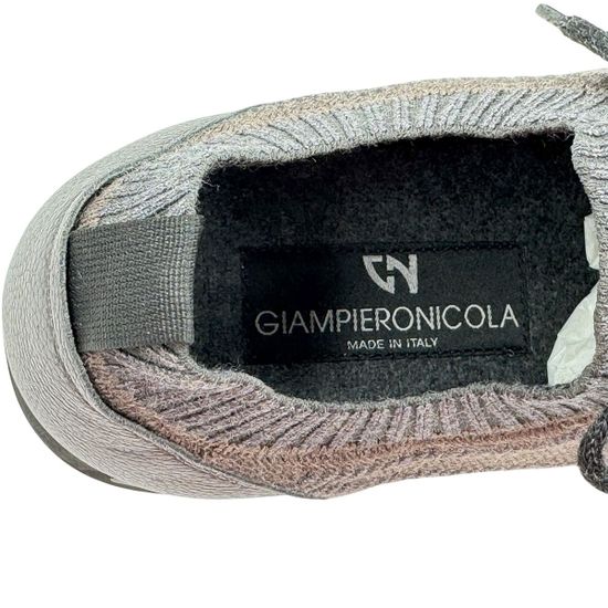 Кроссовки GIAMPIERONICOLA коричневые/серые кожа/текстиль на байке - фото 8, M393148A GPN MORO