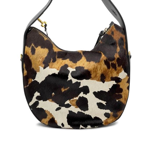 Сумка Loristella черная кожаная/пони принт "корова" - фото 3, 2955 LS MUCCA