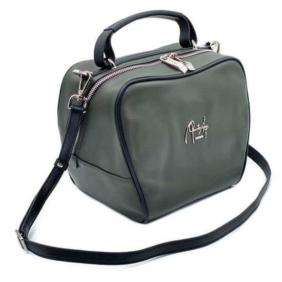 Сумка Renato Angi зеленая кожаная - фото 2, 