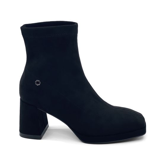 Ботильоны стрейч Tuffoni черные замшевые на байке - фото 1, 3523049 TUF