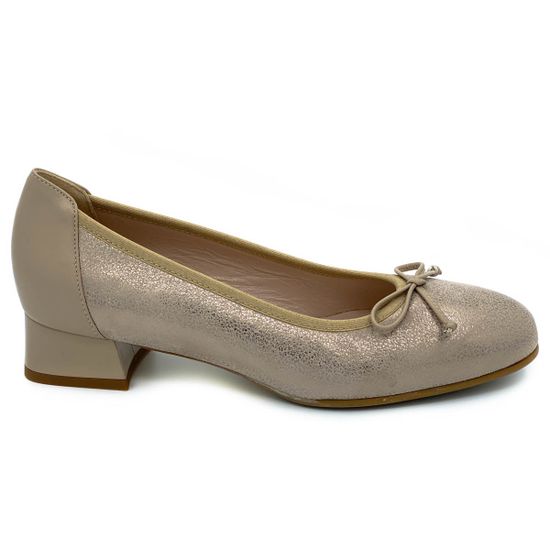 Туфли Donna Soft бежевые кожаные - фото 1, 