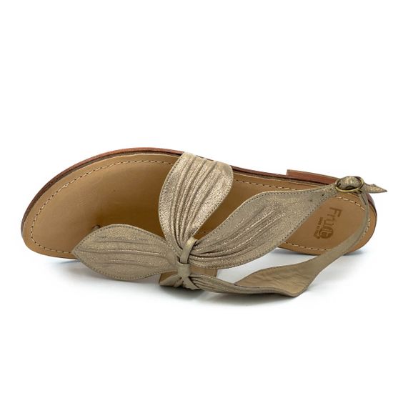 Босоножки Fru.it бежевые кожаные - фото 4, 