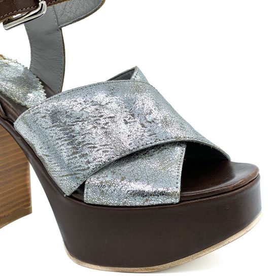 Босоножки Fru.it коричнево-серебряные - фото 6, 2952 FR