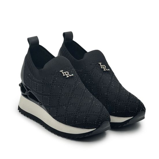 Кроссовки Ilasio Renzoni черные текстиль/кожа - фото 8, M612 IR NERO