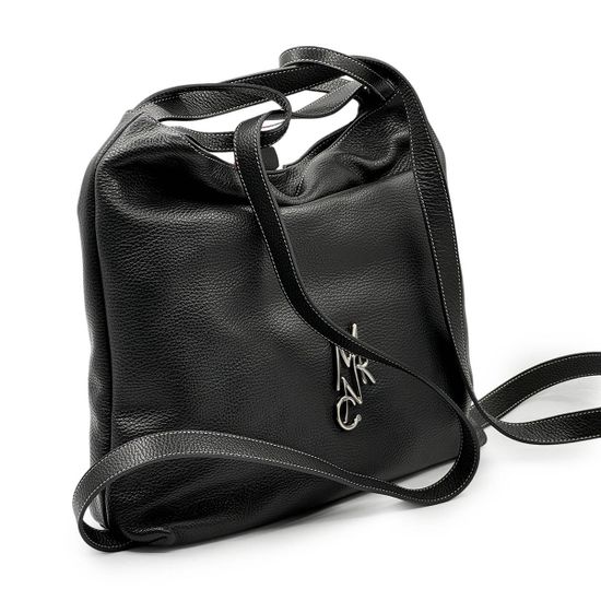 Сумка Marina Creazioni черная кожаная - фото 2,