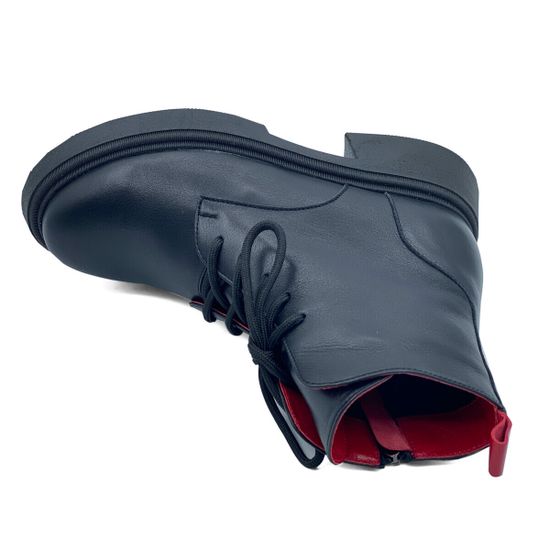 Ботинки CVCover черно-красные кожаные на байке - фото 5, 25119-1 COV