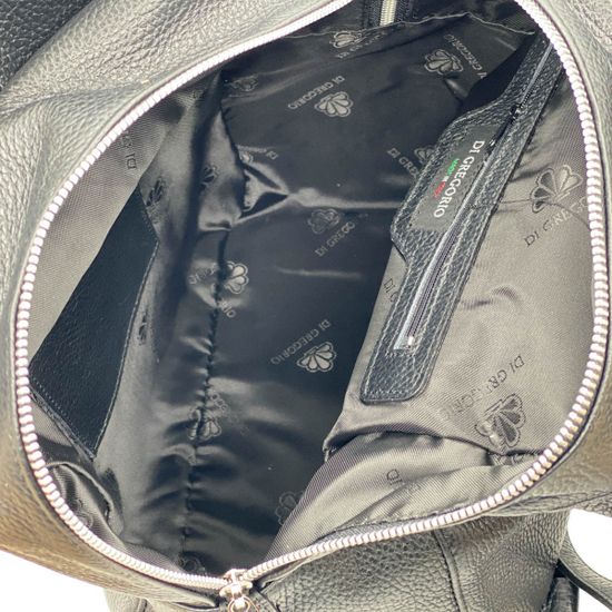 Рюкзак Di Gregorio черный кожаный - фото 4, 