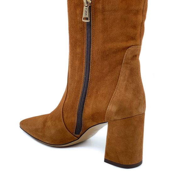 Сапоги Tiffi коричневые замшевые демисезонные - фото 4, Q543/70F TI BRANDY