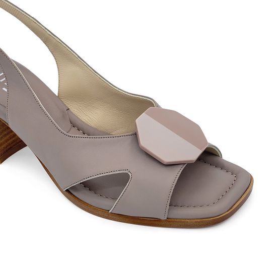 Босоножки Elisa Di Venezia бежевые кожаные(5001) - фото 6, E10633 ELISA 5001