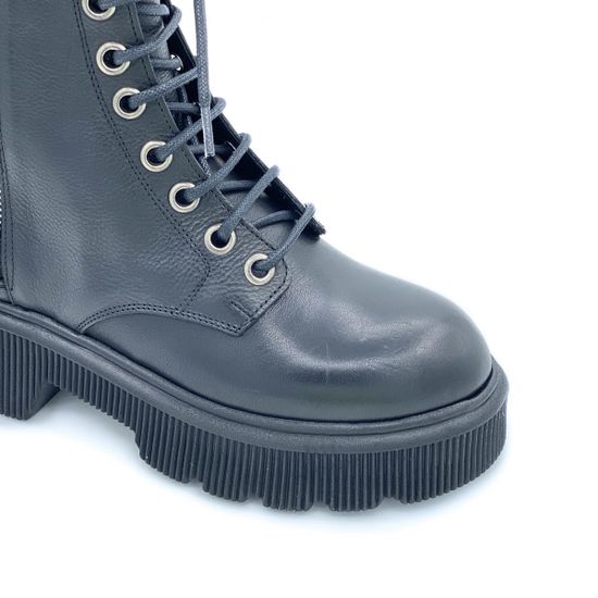 Ботинки Mimmu черные кожаные демисезонные - фото 6, M376M2 MIM NERO