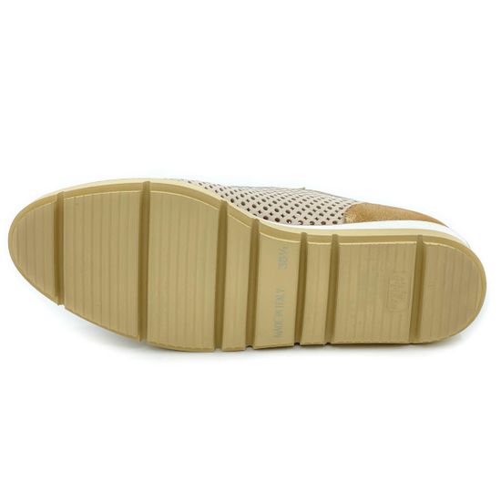 Слипоны Donna Soft бежево-бронзовые кожаные - фото 4, 