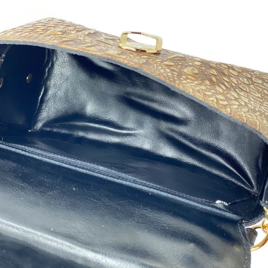 Сумка Marino Orlandi золотая крокодил - фото 6, 