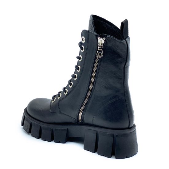 Ботинки Mimmu черные кожаные демисезонные - фото 3, M405M1 MIM NAP NERO