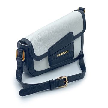 Сумка Di Gregorio кожаная белая/черная - фото 2, 2186 DG BIANCO NERO