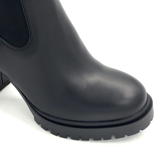 Ботильоны CVCover черные кожаные на меху - фото 5, 840101-2 COV